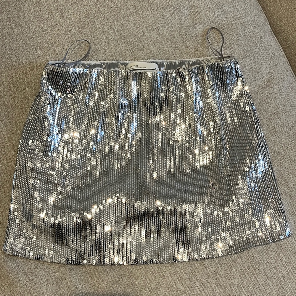 Oak and Fort Sequin Skirt